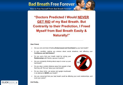 Bad Breath Free Forever Reviews