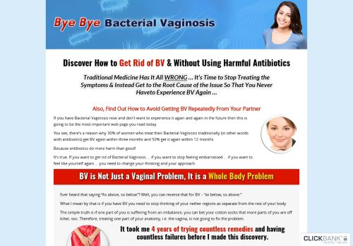 Bye Bye Bacterial Vaginosis results