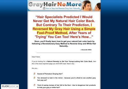 Gray Hair No More Free