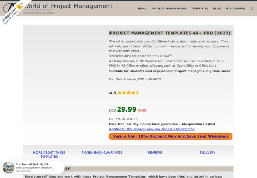 Popular Project Management Template Reviews Free