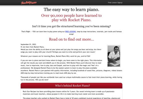 Rocket Piano results