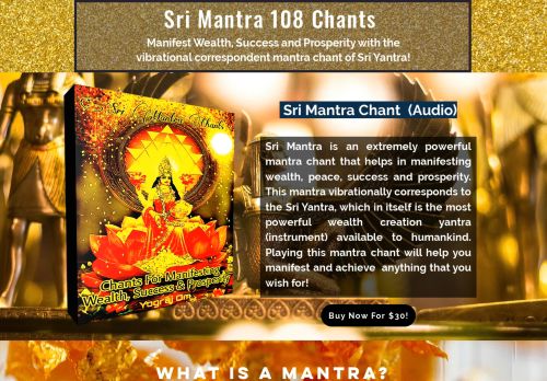 Sri Mantra Chant For Wealth Success And Prosperity Reviews for sale